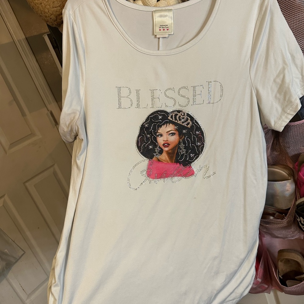Women's White Graphic Tee